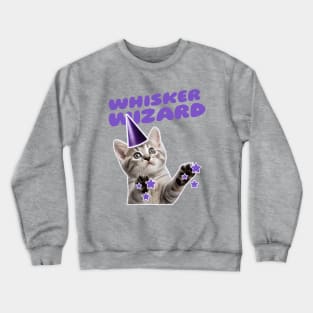 Cute Funny Cat Wizard Crewneck Sweatshirt